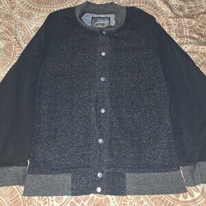 14-004 Men's Trademark Brooklyn Cloth Fleece Jacket Black Size Large